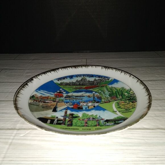 Vintage Views Of Victoria Canada Collectors Souvenir Hanging Plate Made In Japan - Picture 3 of 7